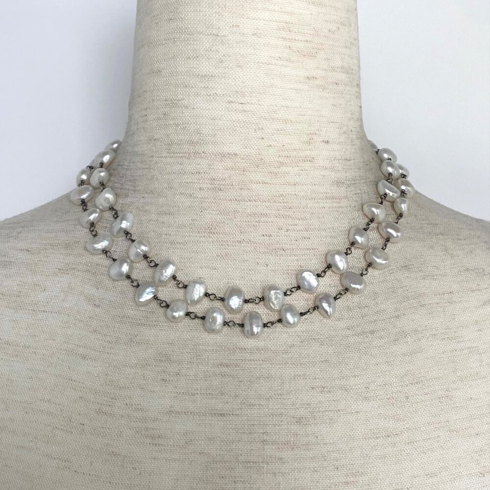 Sterling Silver 925 Silpada N1368 Fresh Catch 32" 9MM Freshwater Pearl Necklace